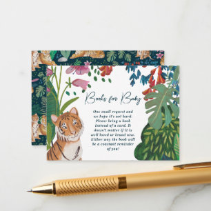 Tiger Safari Baby Shower Book Request Enclosure Card