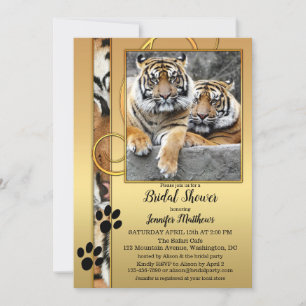 Tiger Safari Zoo Bridal Shower Invitation