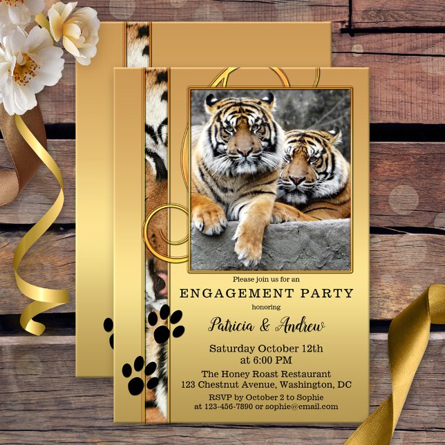 Tiger Safari Zoo Engagement Invitation (Creator Uploaded)