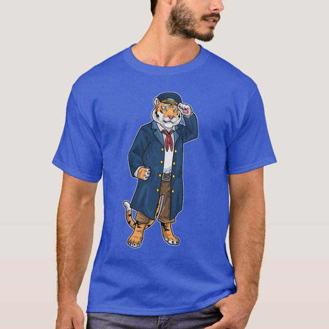 Tiger Sailor Sailor cap T-Shirt (Front)
