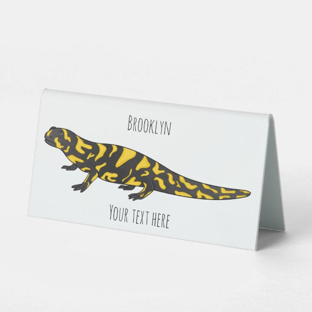 Tiger salamander cartoon illustration  (Front)