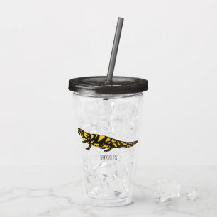 Tiger salamander cartoon illustration acrylic tumbler