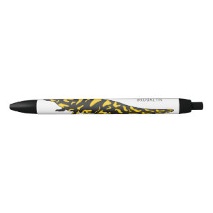 Tiger salamander cartoon illustration black ink pen