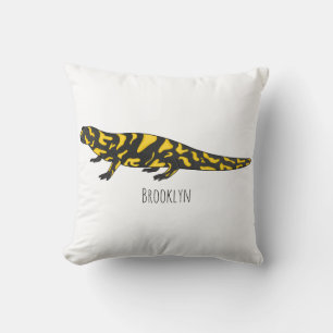 Tiger salamander cartoon illustration cushion