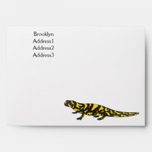 Tiger salamander cartoon illustration envelope