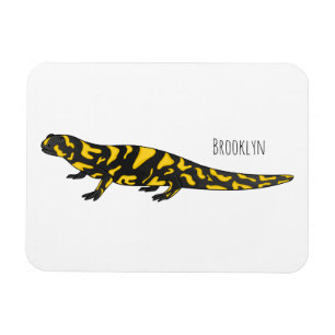 Tiger salamander cartoon illustration  magnet