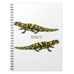 Tiger salamander cartoon illustration notebook