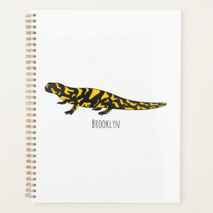 Tiger salamander cartoon illustration  planner