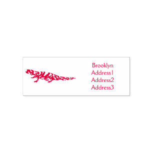Tiger salamander cartoon illustration self-inking stamp