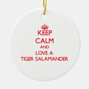 Tiger Salamander Ceramic Ornament