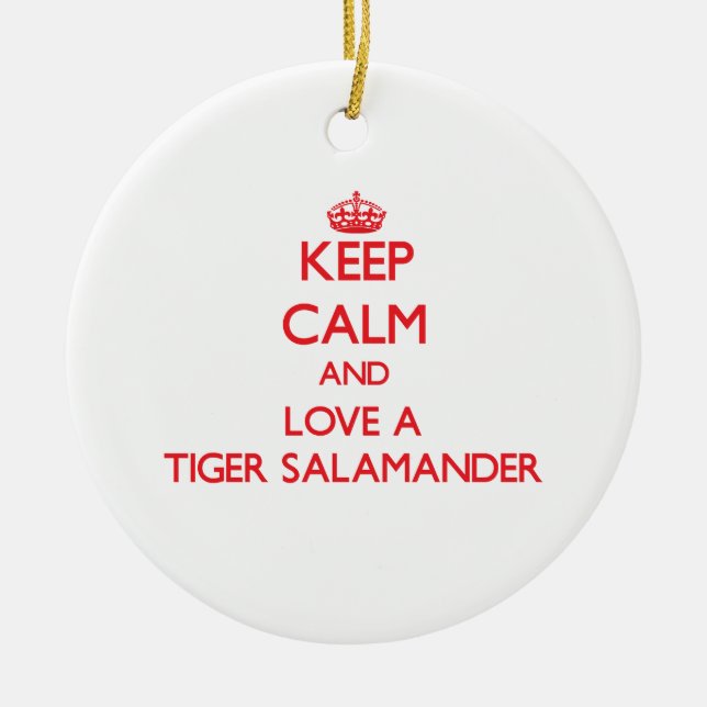 Tiger Salamander Ceramic Ornament (Front)