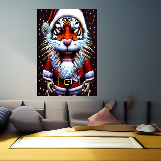 Tiger Santa Claus  | AI Art Poster (Creator Uploaded)