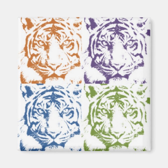 tiger save the tigers magnet (Front)