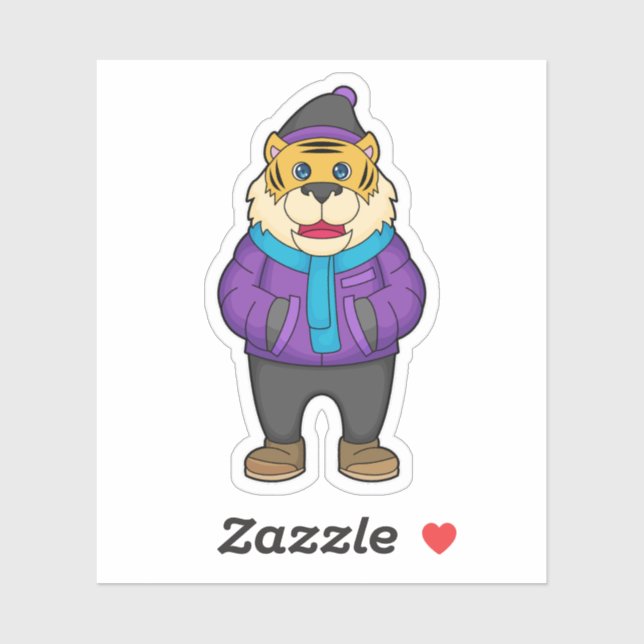 Tiger Scarf Beanie (Sheet)