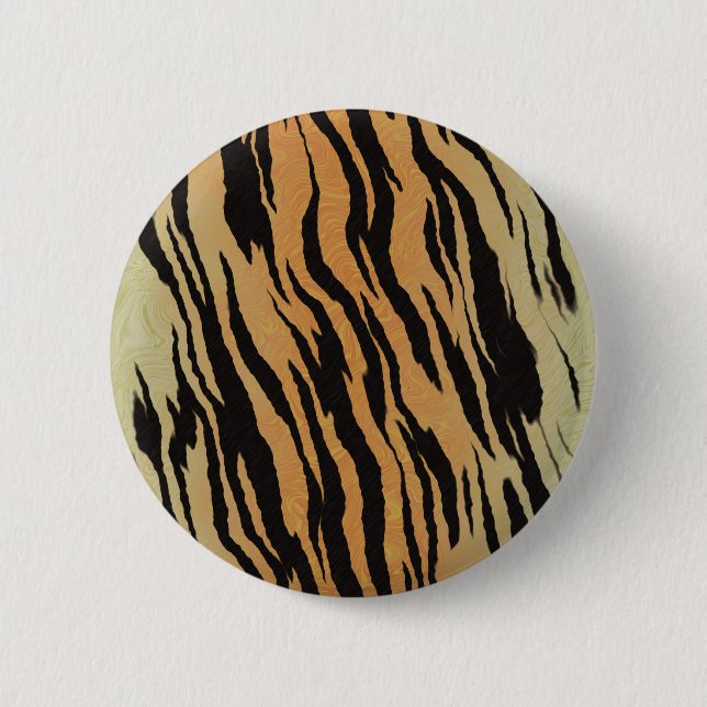 Tiger seamless pattern texture background 6 cm round badge (Front)