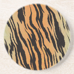 Tiger seamless pattern texture background coaster