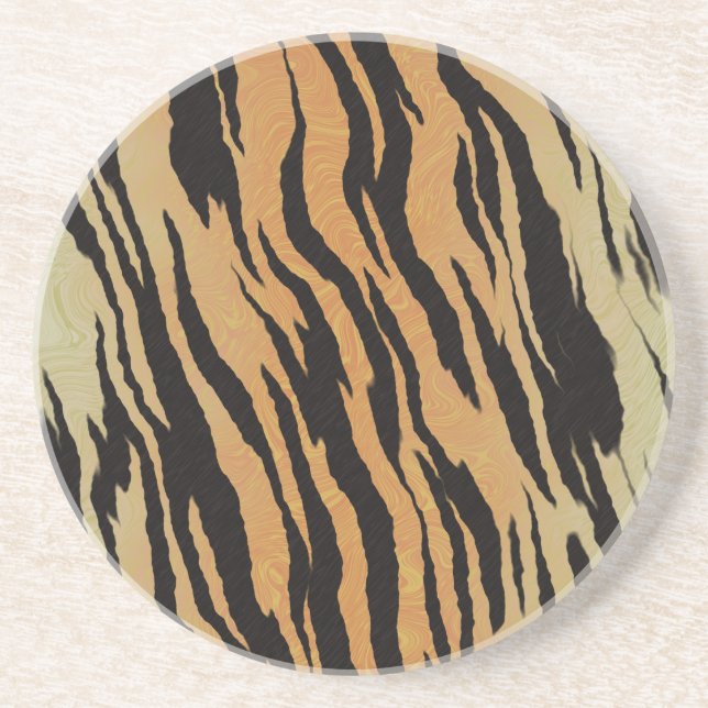 Tiger seamless pattern texture background coaster (Front)