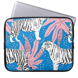 Tiger seamless pattern,wild animal background,tren laptop sleeve