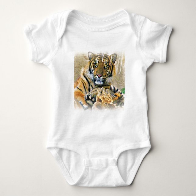 Tiger,Seeking_ Baby Bodysuit (Front)