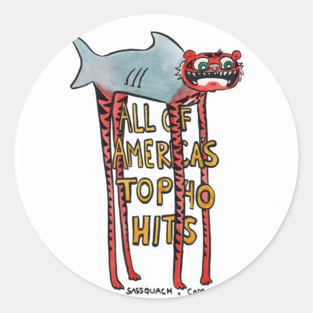 Tiger Shark Classic Round Sticker (Front)