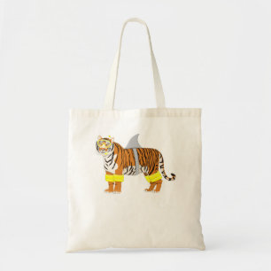Tiger Shark Tiger Dresses Like Shark Funny Animal Tote Bag