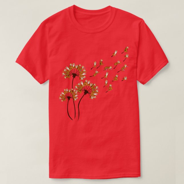Tiger Shirt Dandelion Tiger Lover (Design Front)