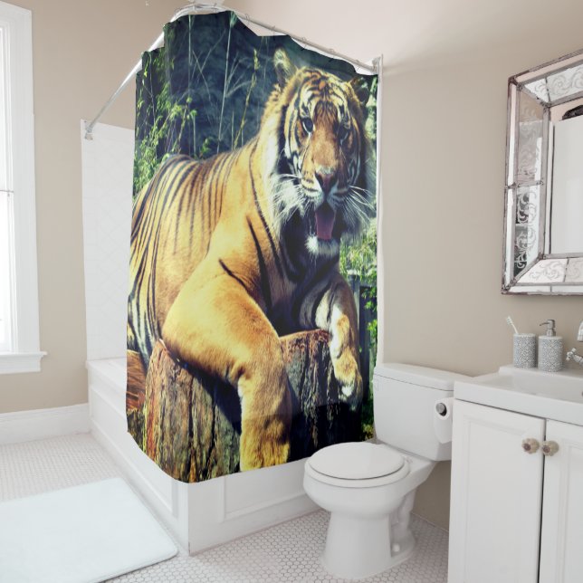 Tiger Shower Curtain (In Situ)