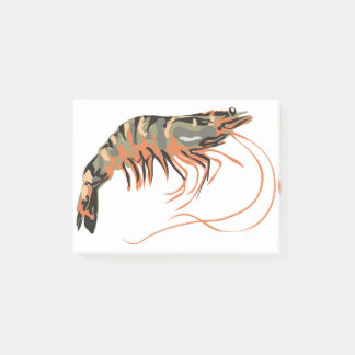 Tiger shrimp post-it notes