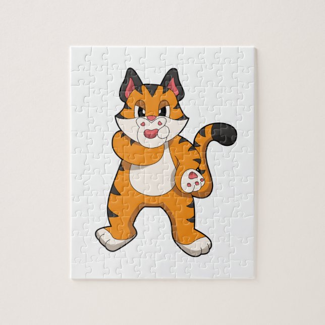 Tiger silent jigsaw puzzle (Vertical)