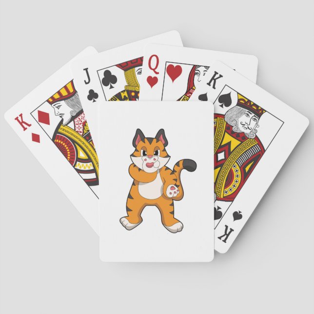 Tiger silent playing cards (Back)