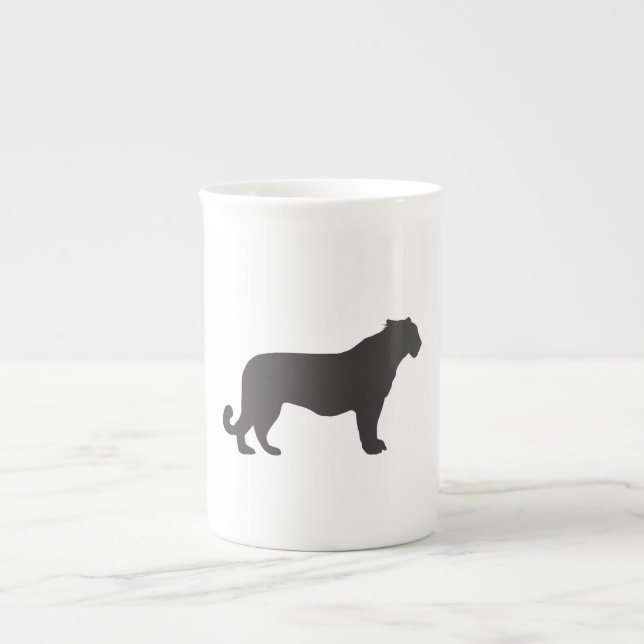 Tiger Silhouette Bone China Mug (Front)