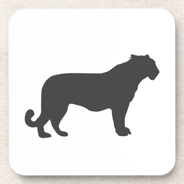 Tiger Silhouette Coaster (Front)