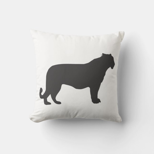 Tiger Silhouette Cushion (Front)