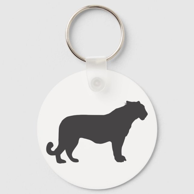 Tiger Silhouette Key Ring (Front)