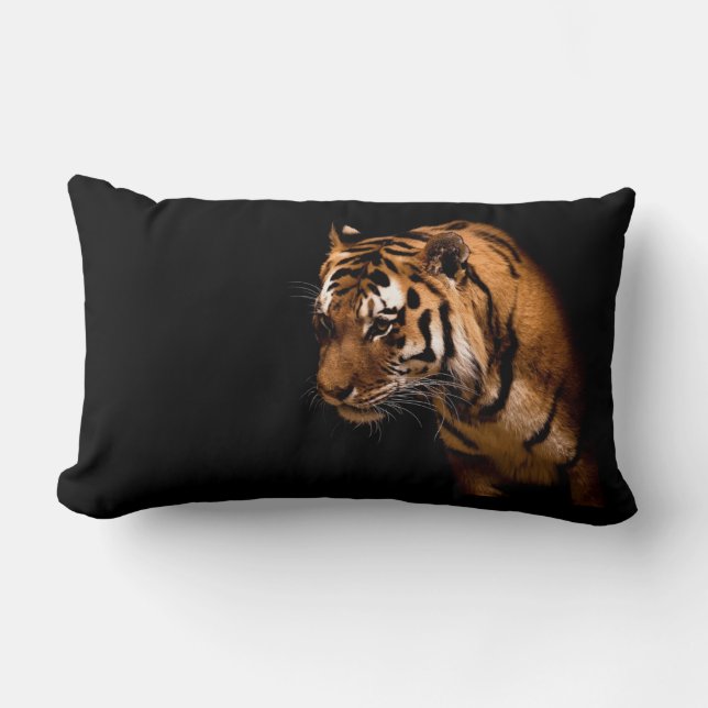 Tiger Silhouette Lumbar Cushion (Front)