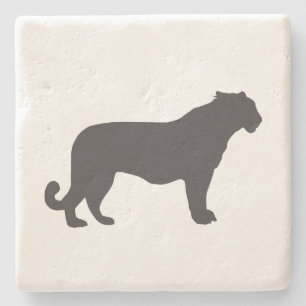 Tiger Silhouette Stone Coaster