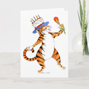 Tiger Sings Happy Birthday Card