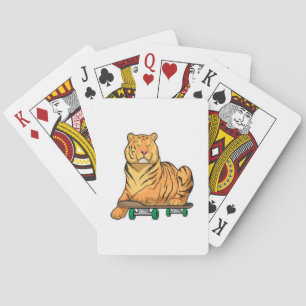 Tiger Skater Skateboard Playing Cards