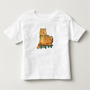 Tiger Skater Skateboard Toddler T-Shirt