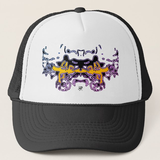 Tiger Sketch (Yellow 1) Trucker Hat (Front)