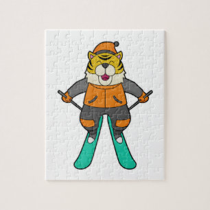Tiger Skier Ski Jigsaw Puzzle
