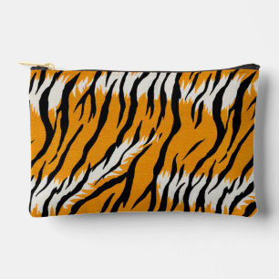 Tiger Skin Animal Print Pattern Design Accessory Pouch