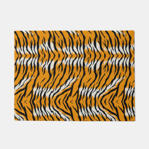 Tiger Skin Animal Print Pattern Design  Doormat