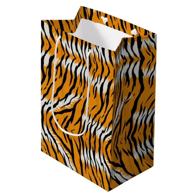 Tiger Skin Animal Print Pattern Design  Medium Gift Bag (Creator Uploaded)