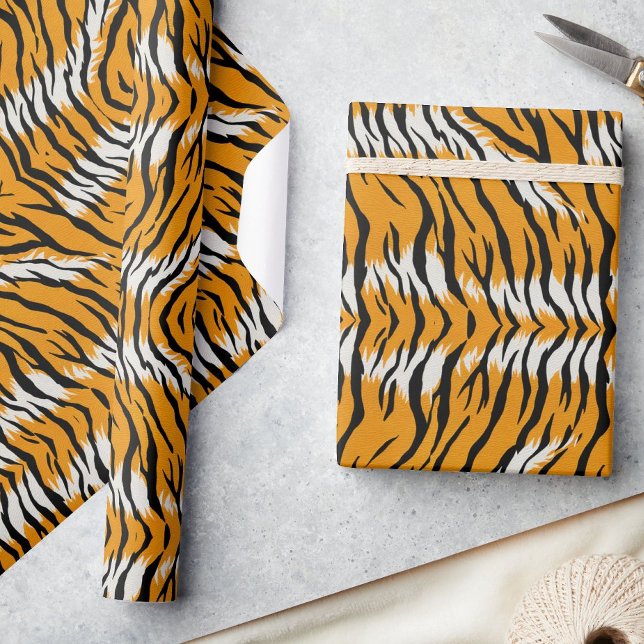 Tiger Skin Animal Print Pattern Design  Wrapping Paper (Creator Uploaded)