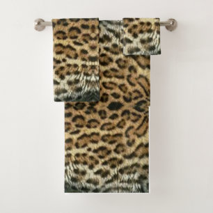 tiger skin bath towel set