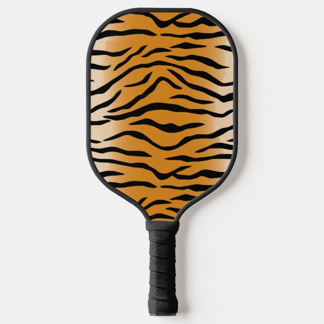 Tiger Skin Fur Pattern Pickleball Paddle (Front)
