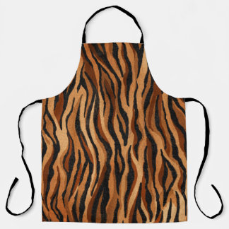 Tiger skin: hand-drawn seamless pattern. apron