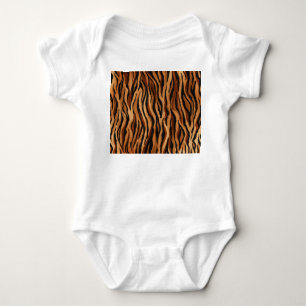 Tiger skin: hand-drawn seamless pattern. baby bodysuit