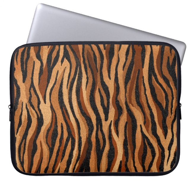 Tiger skin: hand-drawn seamless pattern. laptop sleeve (Front)